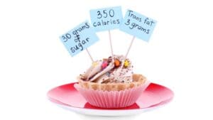 kalorije, ispis kalorija, šećera i masnoća za slatkiš.