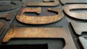 slova drvena za gutenbergovu presu.