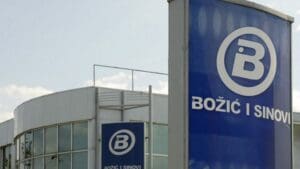 BIS reciklažni centar zgrada i logo.