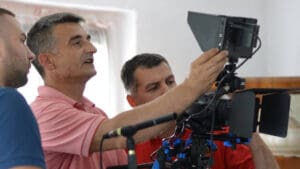 film Voda,Goran Erčević na setu