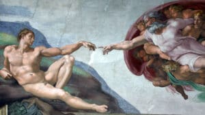 Stvaranje Adama, freska, Sikstinska kapela, Michel Angelo