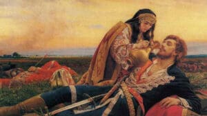 Bitka za Kosovo, Kosovka devojka, by Uroš Predić