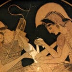 Ahilej i Partokle, slika sa vaze