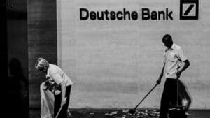 Deutsche Bank, Banka njemačke, EU, Radnici čiste lišće/smeće,