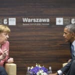 Angela Merkel i Barak Obama, razgovor, Warszawa, NATO