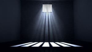 Samoubistvo, zatvorska ćelija, svjetlost prolazi kroz rešetke, simbol, nade, izlaska, vjere