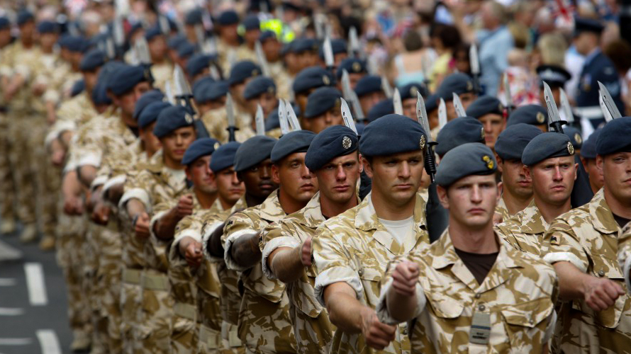 Vojska, uk, britanija, engleska, irska, ceremonija, mimohod, zastava