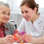 demencija, starica, bolnica, medicinska sestra