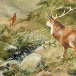 Slava Raškaj, slika https://upload.wikimedia.org/wikipedia/commons/7/79/Slava_Raskaj_Jeleni_na_bojni.jpg