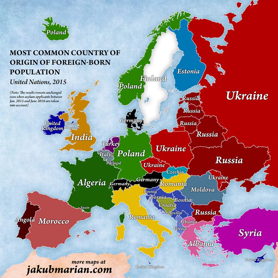 Karta 2 - Iz koje zemlje u koju zemlju dolazi najvise imigranata