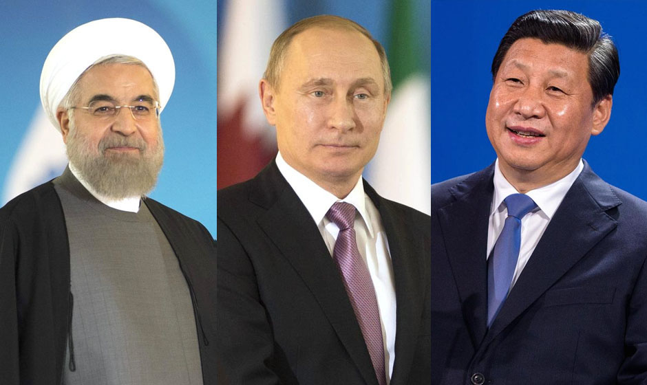 Hassan Rohani - Vladimir Putin - Xi Jinping