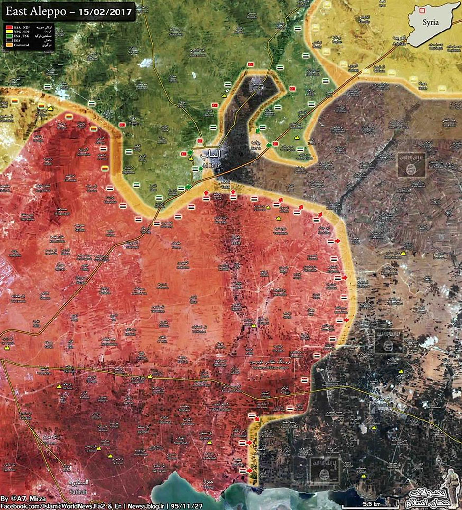 Karta istočni Aleppo