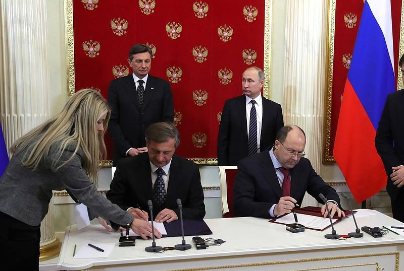 Borut Pahor - Vladimir Putin - Moskva