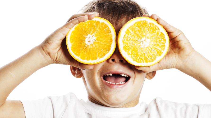 dječak, naranča, voće, južno voće, citrus
