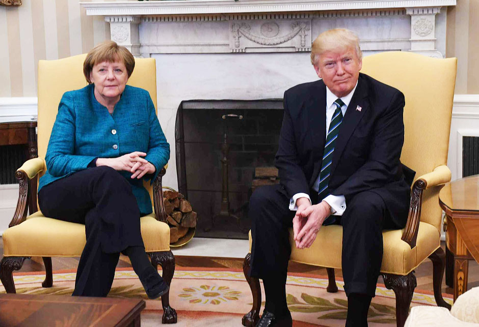Donald Trump - Angela Merkel - posjeta - Trump se odbio se rukovati s Merkel -17.03.2017