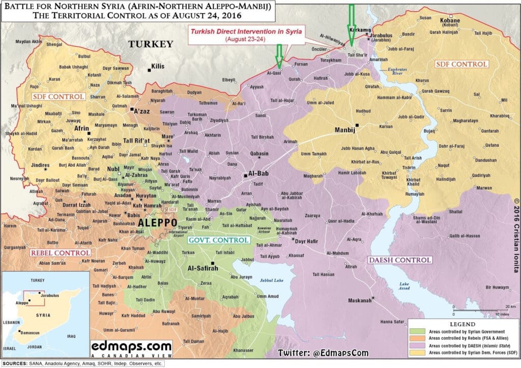 Karta turske intervencijeKarta turske intervencije