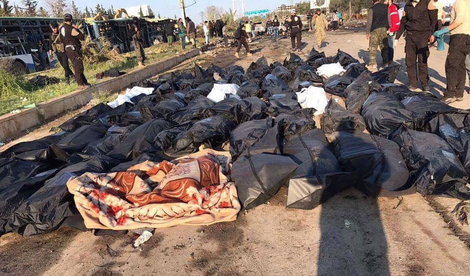 Teroristički napad na izbjeglički konvoj u blizini Aleppa (FOTO 18+) 1