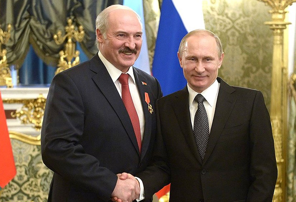 Lukašenko - Putin - rukovanje