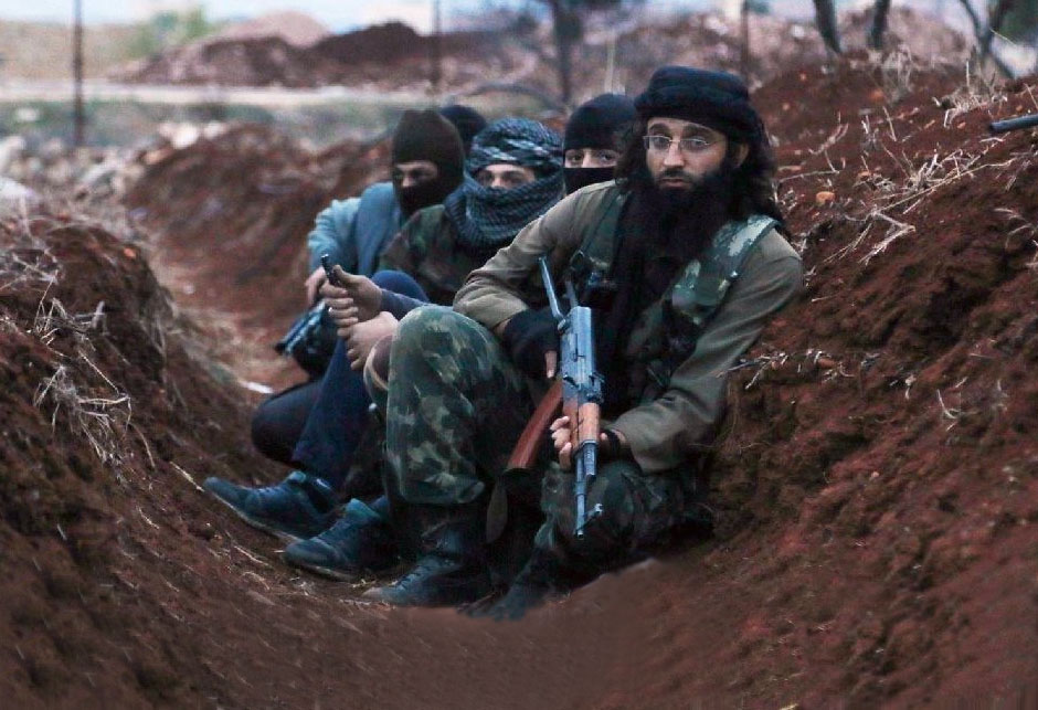 Sirija - vojnici u rovu