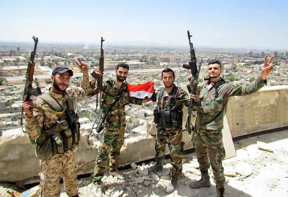 Sirijski borci na oslobođenom teritoriju