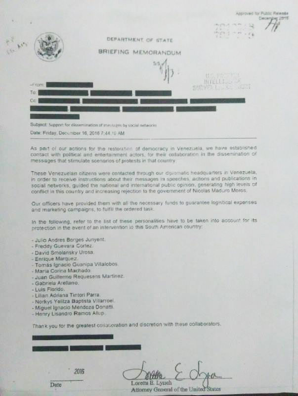 Venezuela - plaćenici - dokument