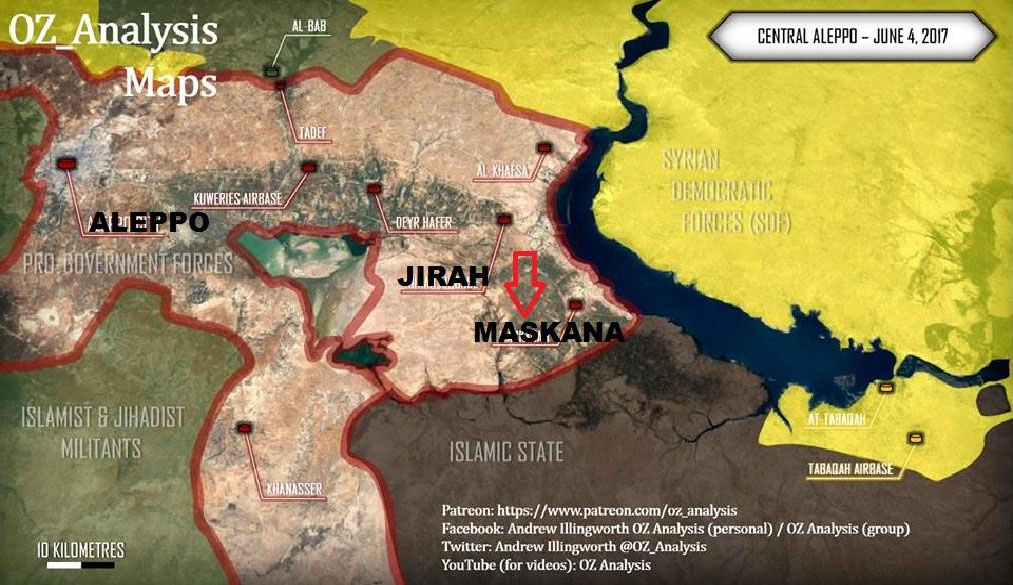 Sirija - stanje na terenu - karta