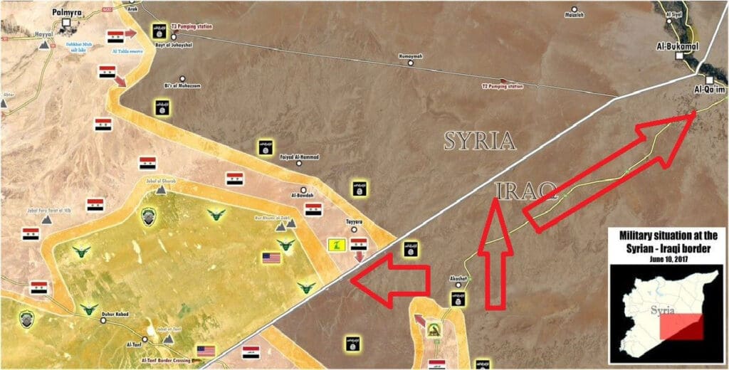 Karta stanja na sirijsko-iračkoj granici