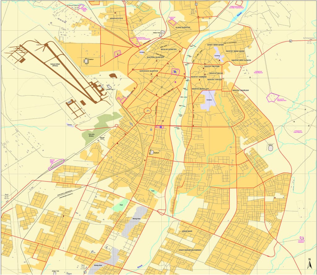 Kirkuk mapa grada
