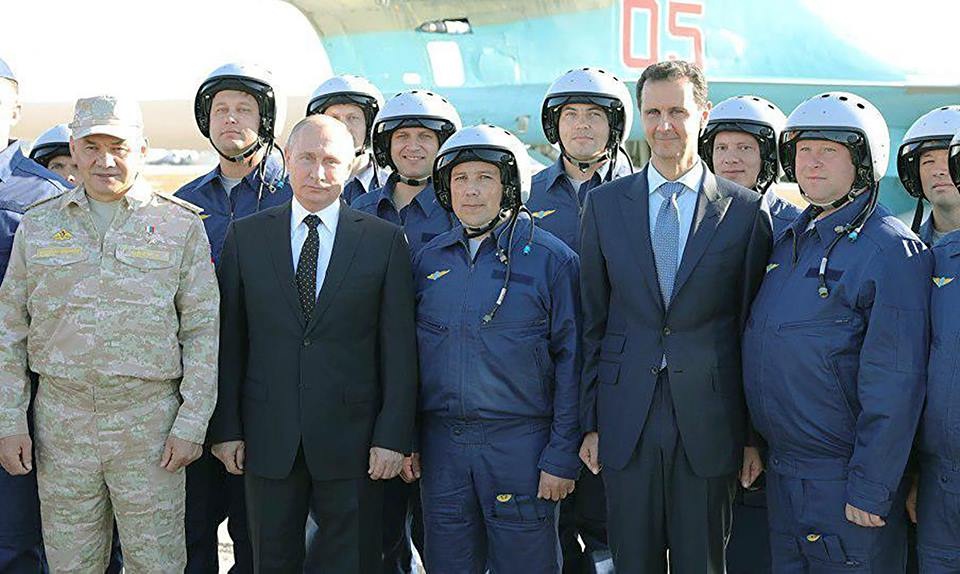 Asad, Putin, Sojgu izvor Минобороны России