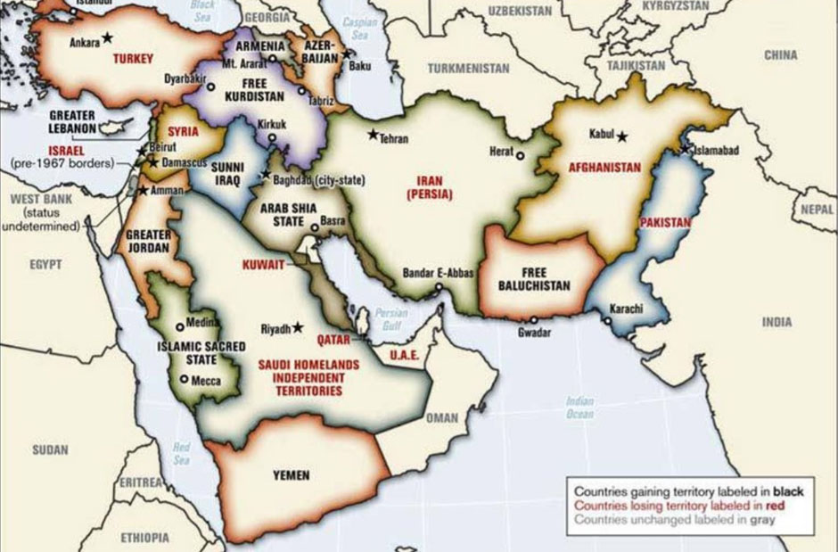 Karta Novog Bliskog istoka