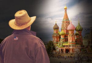 Kauboj gleda u Rusiju