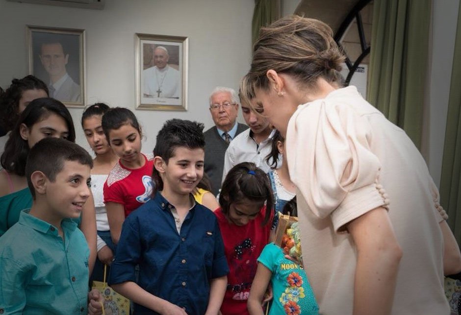 Asma Al-Assad - Uskrs u Siriji - s djecom
