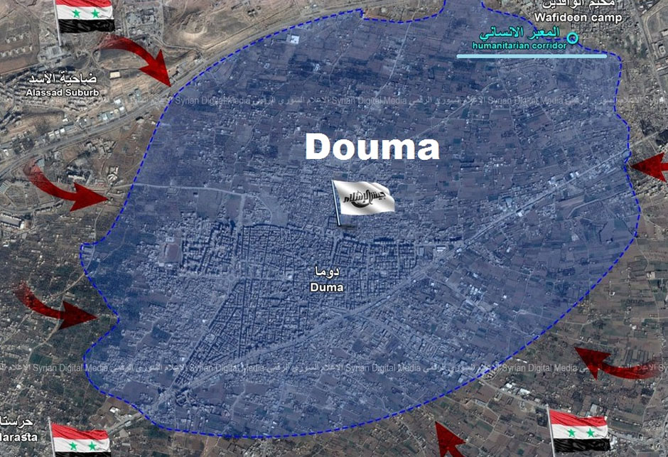 Douma - Sirija - Karta