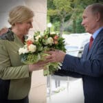 Vladimir Putin - Kolinda Grabar Kitarović - cvijeće