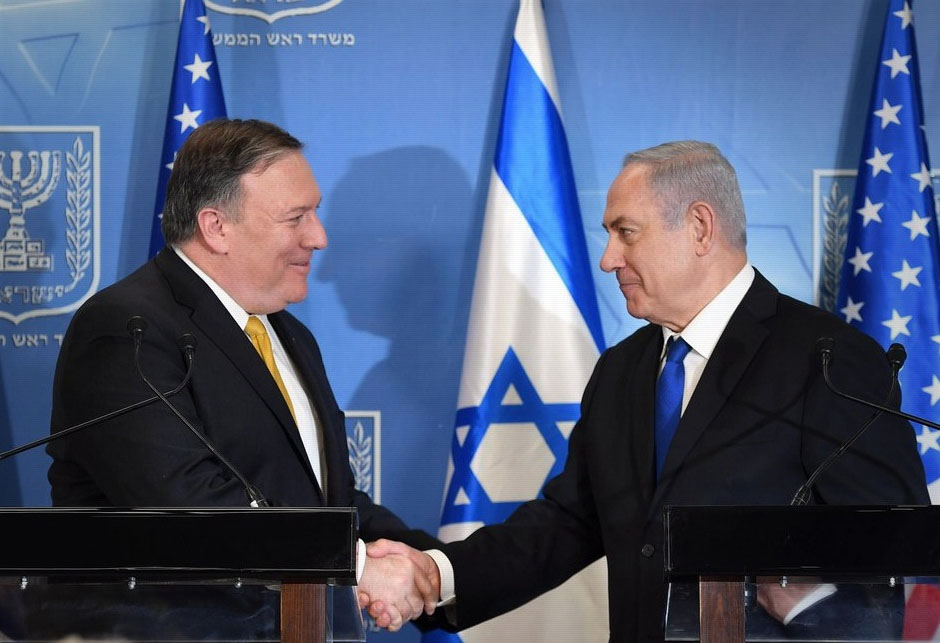 Mike Pompeo i Benjamin Netanyahu