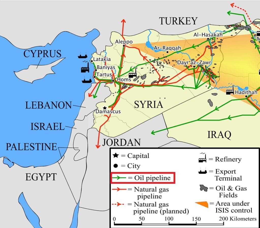 naftna infrastruktura u siriji