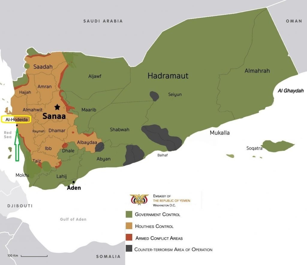 Jemen i pravac napada na Al-Hudaydu