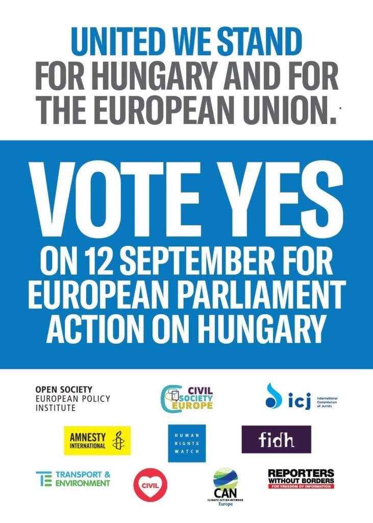 Kampanja Human Rights Watcha  za glas protiv Mađarske u EP