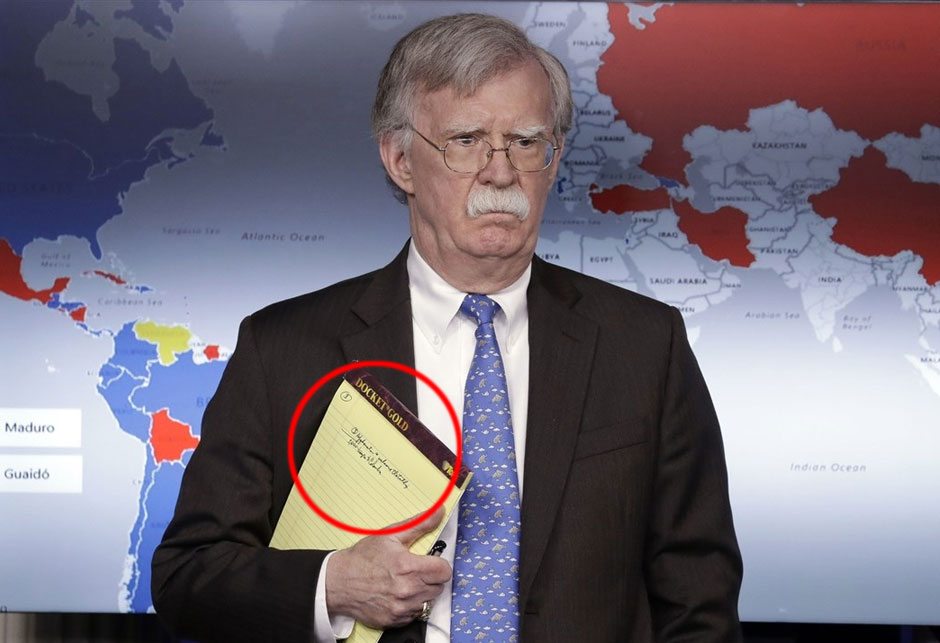John Bolton "slučajno" otkrio slanje američkih trupa u Kolumbiju 1