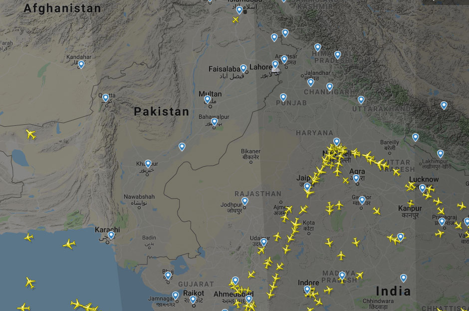Vazdusni prostor Indija Pakistan