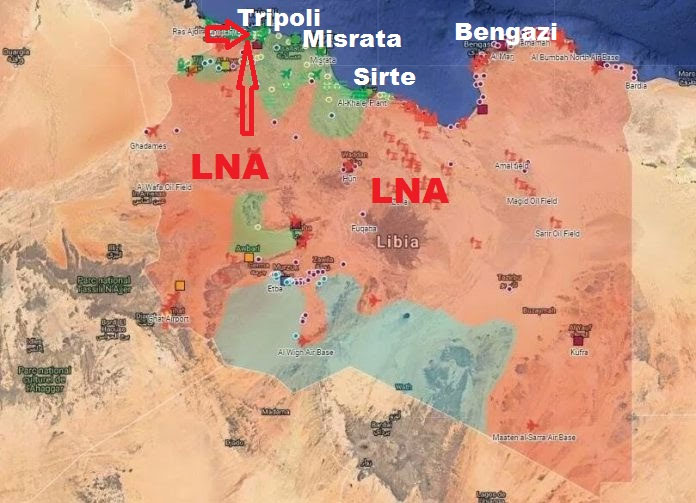 Libija - karta napada