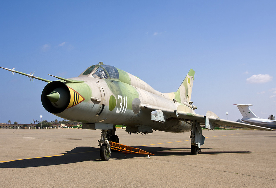 Su-22 sa oznakama iz vremena Muammara Gaddafija