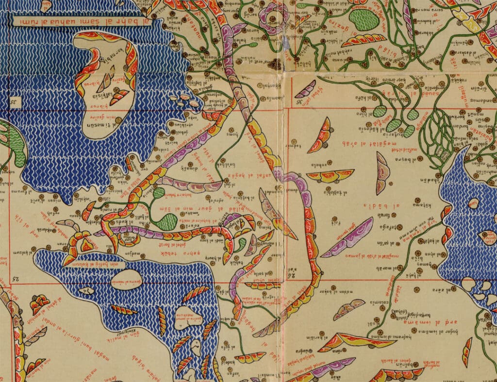 Tabula Rogeriana, karta svijeta arapski geograf Muhamed al-Idrisi 1154. 