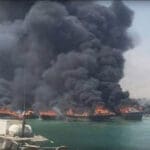 Sabotaza UAE luka Fujairah tankeri vatra plamen
