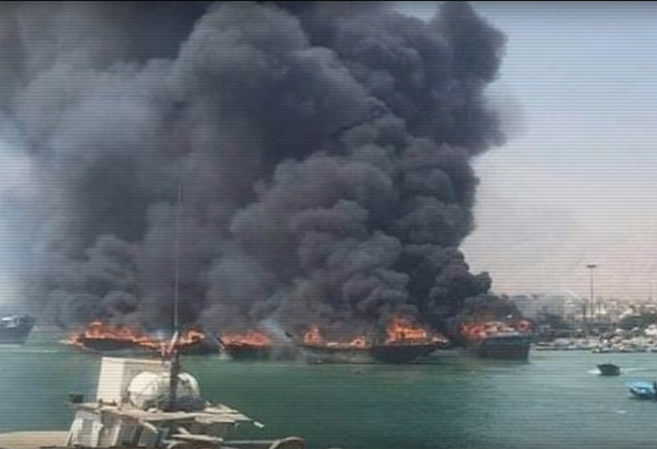 Sabotaza UAE luka Fujairah tankeri vatra plamen