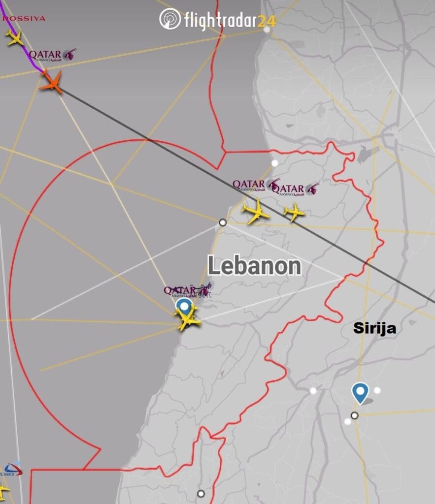 Qatar Airways izrael napad na siriju damask