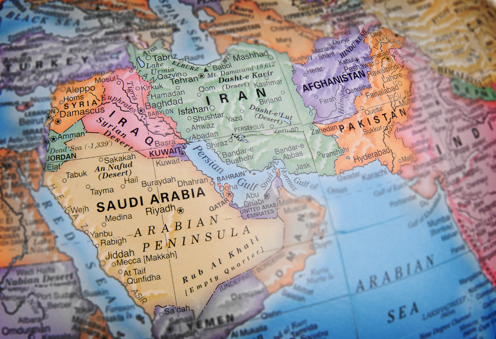 Bliski istok mapa
