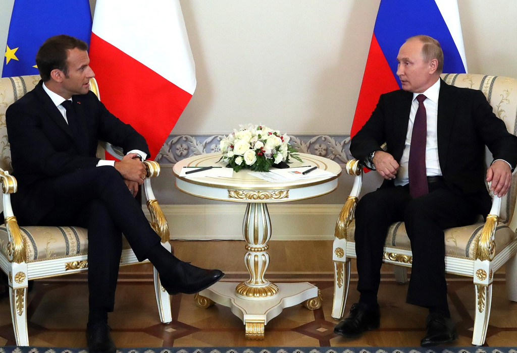 Emmanuel Macron Vladimir Putin