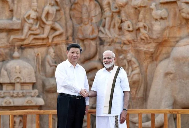Xi Jinping i Narendra Modi u Mamallapuramu