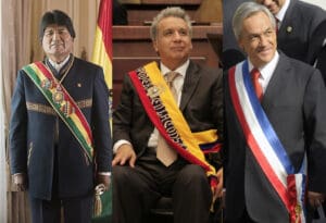 Evo Morales - Lenin Morano - Sebastian Piñera